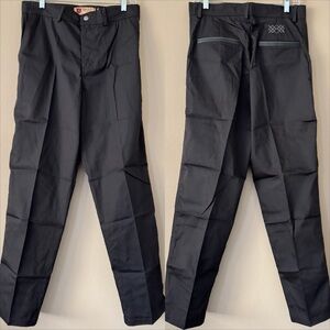 NWT iliac golf Black Leather Trim Pocket Pants Size 30 Waist/32 Inseam